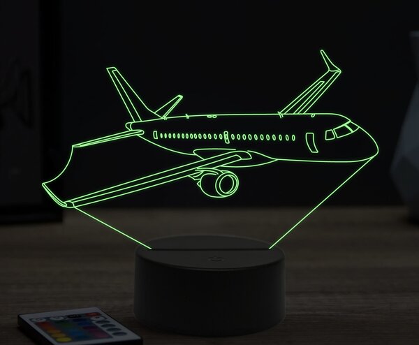 Beling 3D lampa,Embraer 1901, 16 farebná ULA37
