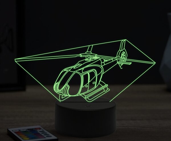 Beling 3D lampa,Eurocopter, 16 farebná ULA39