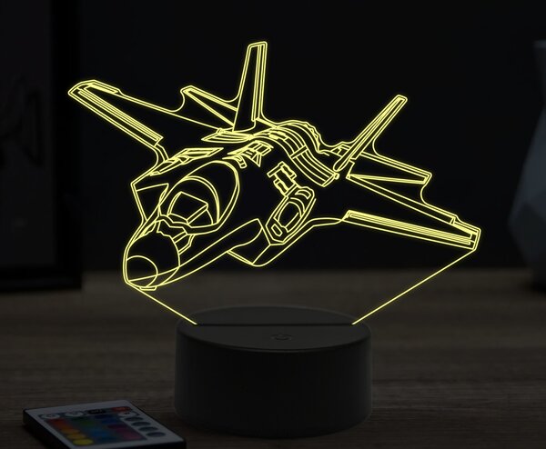 Beling 3D lampa,f35 jet, 16 farebná ULA41