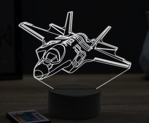 Beling 3D lampa,f35 jet, 16 farebná ULA41