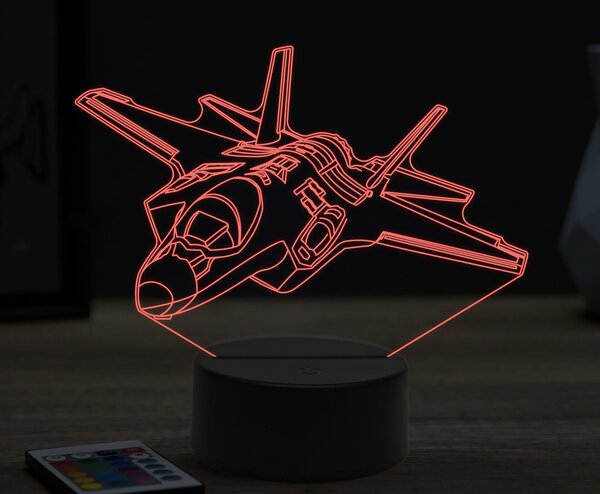 Beling 3D lampa,f35 jet, 16 farebná ULA41