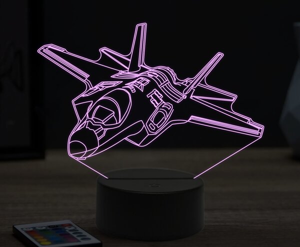 Beling 3D lampa,f35 jet, 16 farebná ULA41