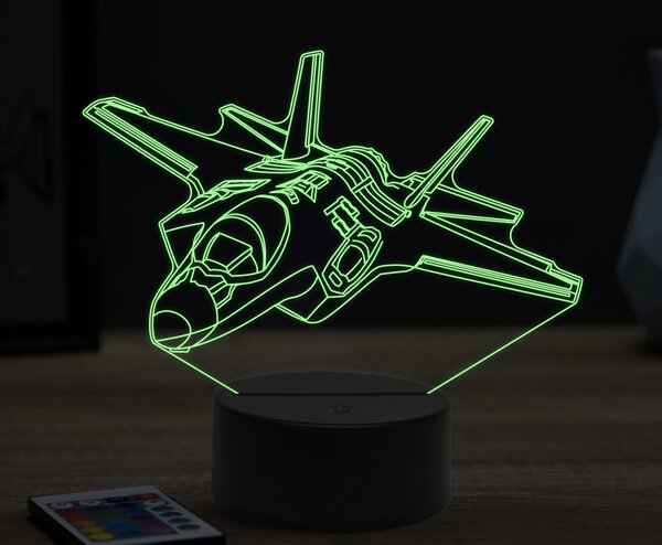 Beling 3D lampa,f35 jet, 16 farebná ULA41