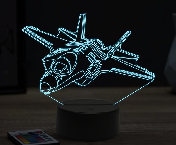 Beling 3D lampa,f35 jet, 16 farebná ULA41