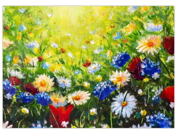 Obraz divokých kvetov (70x50 cm)