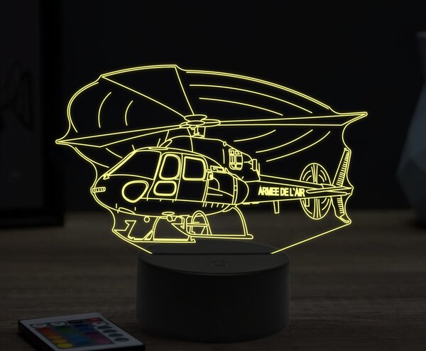 Beling 3D lampa,Helicopter armee,16 farebná ULA47