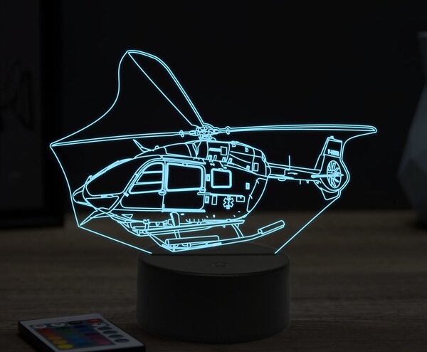 Beling 3D lampa,Eurocopter EC145,16 farebná ULA46