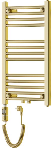 Mexen Mars, elektrické vykurovacie teleso 700 x 400 mm, 300 W, zlatá lesklá, W110-0700-400-2300-50