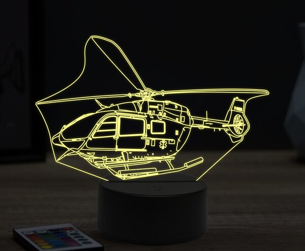 Beling 3D lampa,Eurocopter EC145,16 farebná ULA46