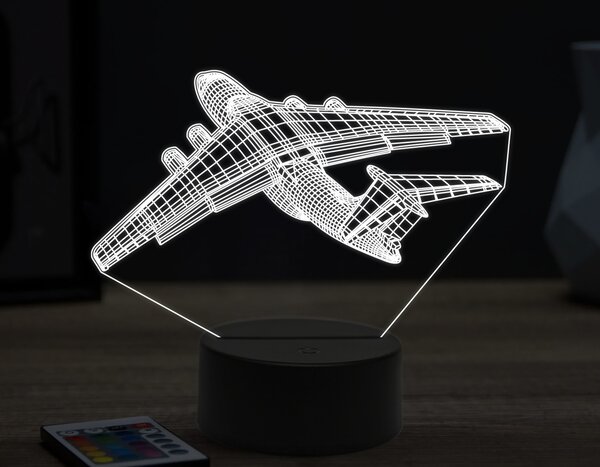 Beling 3D lampa,Ilyushin Il-76,16 farebná ULA50