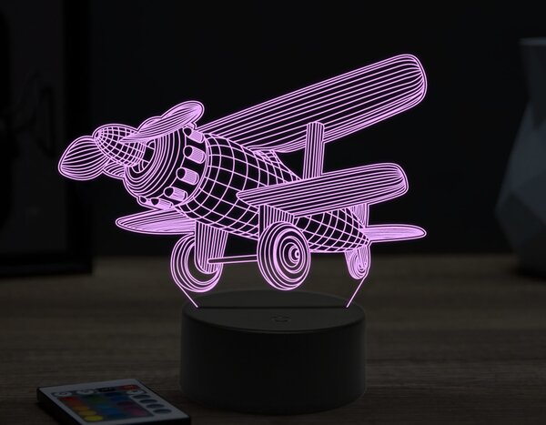 Beling 3D lampa,kids plane,16 farebná ULA51