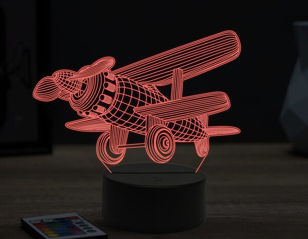 Beling 3D lampa,kids plane,16 farebná ULA51