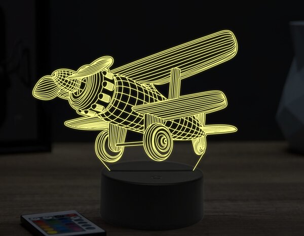 Beling 3D lampa,kids plane,16 farebná ULA51