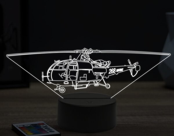 Beling 3D lampa,Marine helicopter,16 farebná ULA54