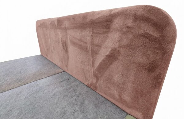 Čalúnená posteľ boxspring FORENA 140x200 cm staroružová Matrac: Bonell pružinová matrac