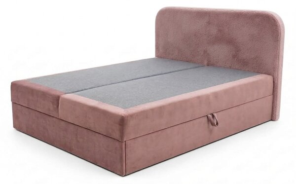 Čalúnená posteľ boxspring FORENA 140x200 cm staroružová Matrac: Bonell pružinová matrac