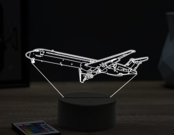 Beling 3D lampa,McDonnell Douglas MD-80,16 farebná ULA55
