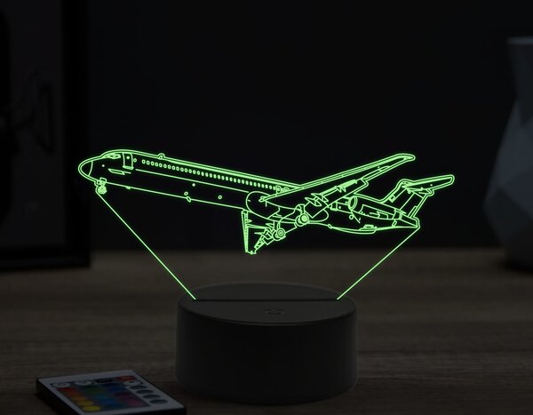 Beling 3D lampa,McDonnell Douglas MD-80,16 farebná ULA55