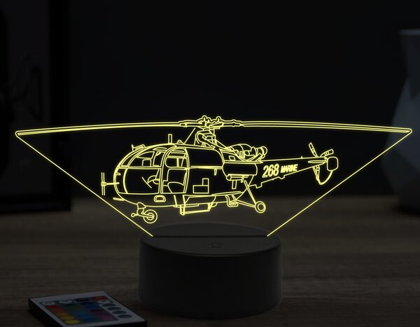 Beling 3D lampa,Marine helicopter,16 farebná ULA54