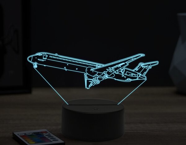 Beling 3D lampa,McDonnell Douglas MD-80,16 farebná ULA55
