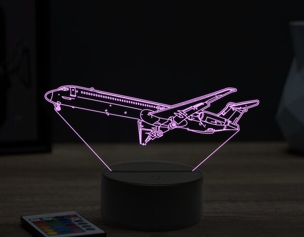 Beling 3D lampa,McDonnell Douglas MD-80,16 farebná ULA55