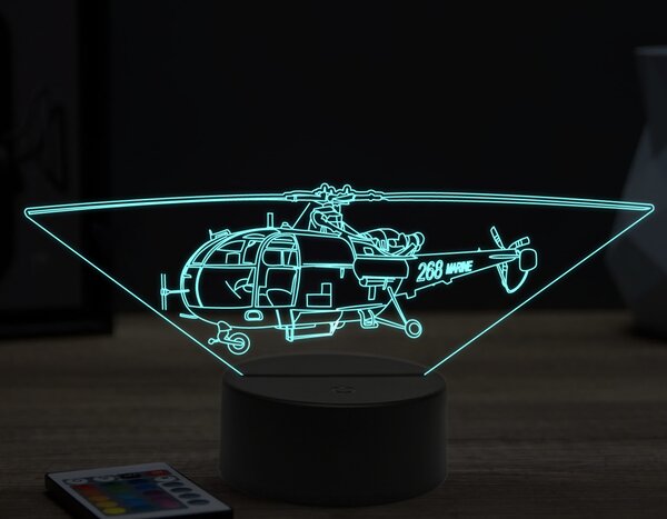 Beling 3D lampa,Marine helicopter,16 farebná ULA54