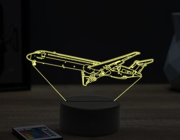 Beling 3D lampa,McDonnell Douglas MD-80,16 farebná ULA55