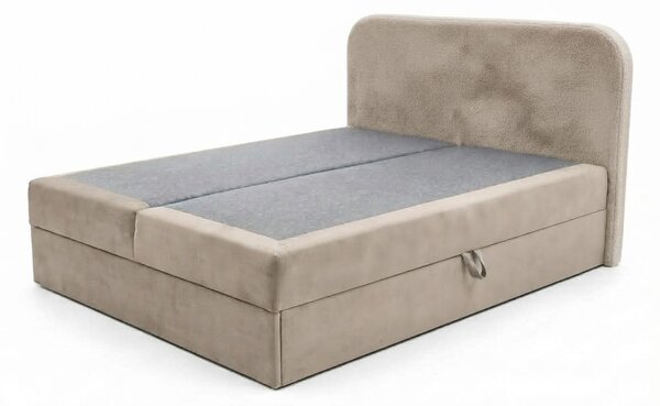 Čalúnená posteľ boxspring FORENA 140x200 cm béžová Matrac: Bonell pružinová matrac