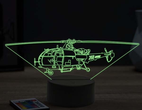 Beling 3D lampa,Marine helicopter,16 farebná ULA54