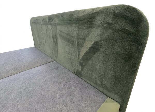 Čalúnená posteľ boxspring FORENA 140x200 cm tmavozelená Matrac: Bonell pružinová matrac