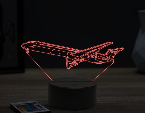 Beling 3D lampa,McDonnell Douglas MD-80,16 farebná ULA55