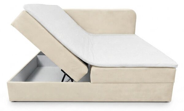 Čalúnená posteľ boxspring FORENA 140x200 cm tmavozelená Matrac: Bonell pružinová matrac