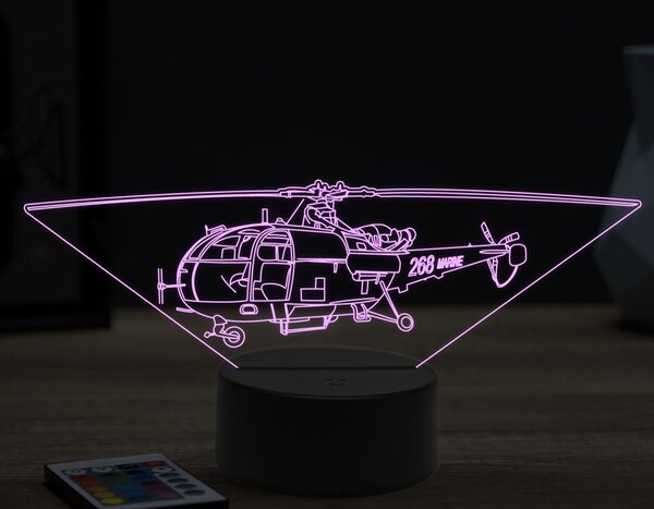 Beling 3D lampa,Marine helicopter,16 farebná ULA54