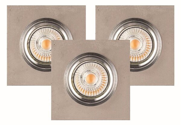 Spot-Light 2515336 - SADA 3x LED Podhľadové svietidlo VITAR 1xGU10/5W/230V betón