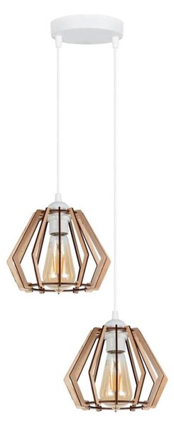 Luster na lanku BERGO 2xE27/60W/230V biela