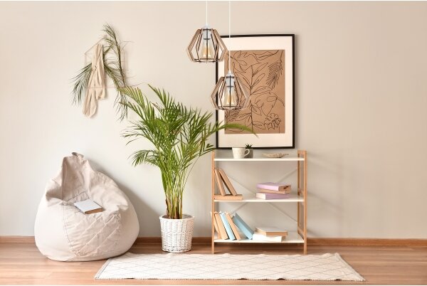 Luster na lanku BERGO 2xE27/60W/230V biela