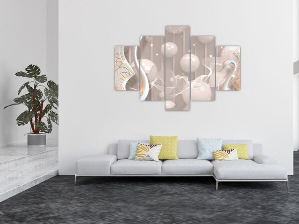 Obraz - Zakliate labute (150x105 cm)