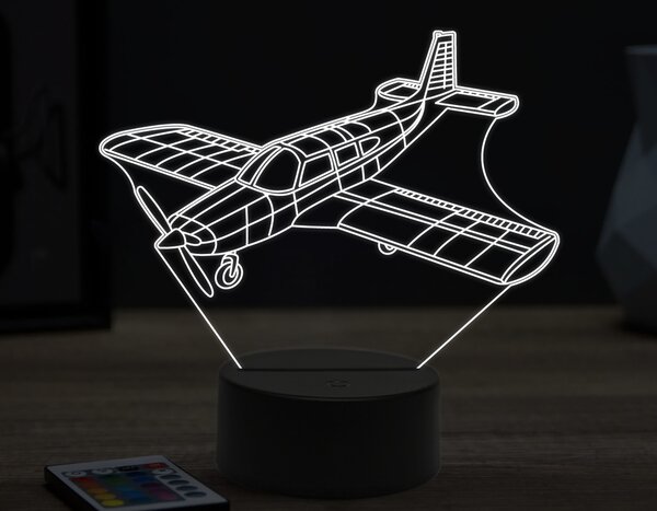 Beling 3D lampa, Piper PA-28,16 farebná ULA60