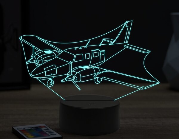 Beling 3D lampa,Piper pa 34,16 farebná ULA62