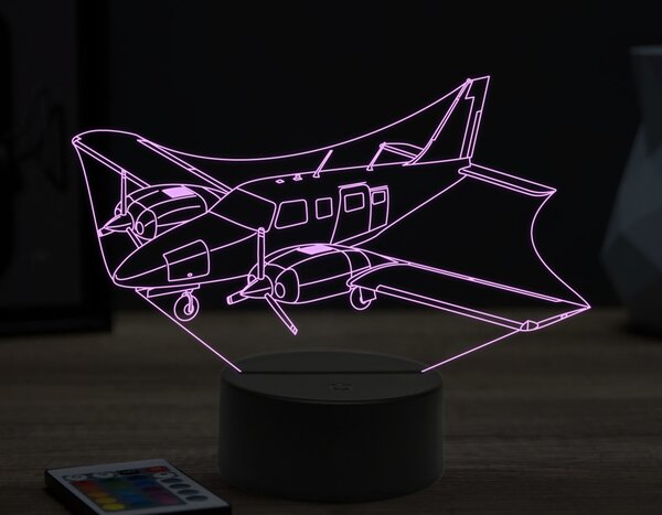 Beling 3D lampa,Piper pa 34,16 farebná ULA62