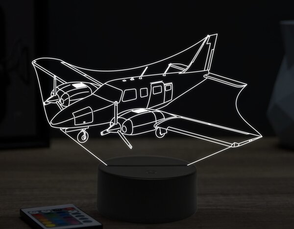 Beling 3D lampa,Piper pa 34,16 farebná ULA62
