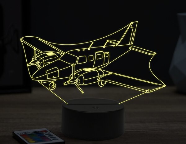 Beling 3D lampa,Piper pa 34,16 farebná ULA62