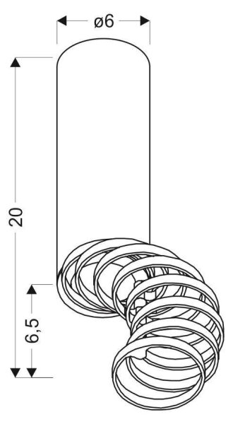 Bodové svietidlo TUBA 1xGU10/15W/230V čierna/meď