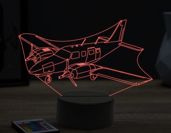 Beling 3D lampa,Piper pa 34,16 farebná ULA62