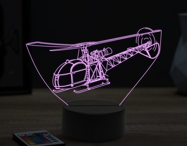 Beling 3D lampa,privátna helikoptéra,16 farebná ULA65