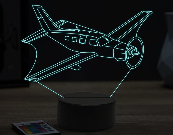 Beling 3D lampa,Piper pa 46,16 farebná ULA63