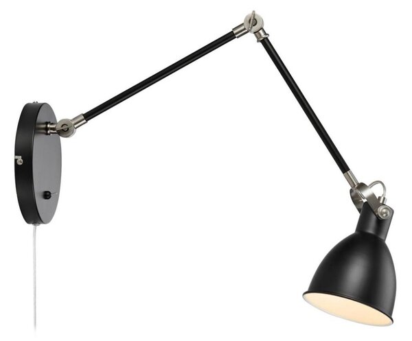 Markslöjd 108250 - Nástenná lampička HOUSE 1xE14/40W/230V čierna