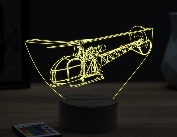 Beling 3D lampa,privátna helikoptéra,16 farebná ULA65