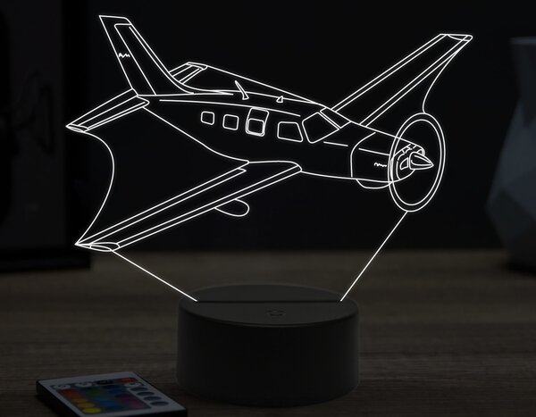 Beling 3D lampa,Piper pa 46,16 farebná ULA63