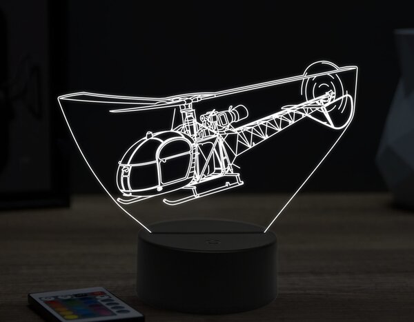 Beling 3D lampa,privátna helikoptéra,16 farebná ULA65